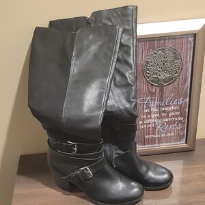 Style & Co. Black Over the Knee Boots